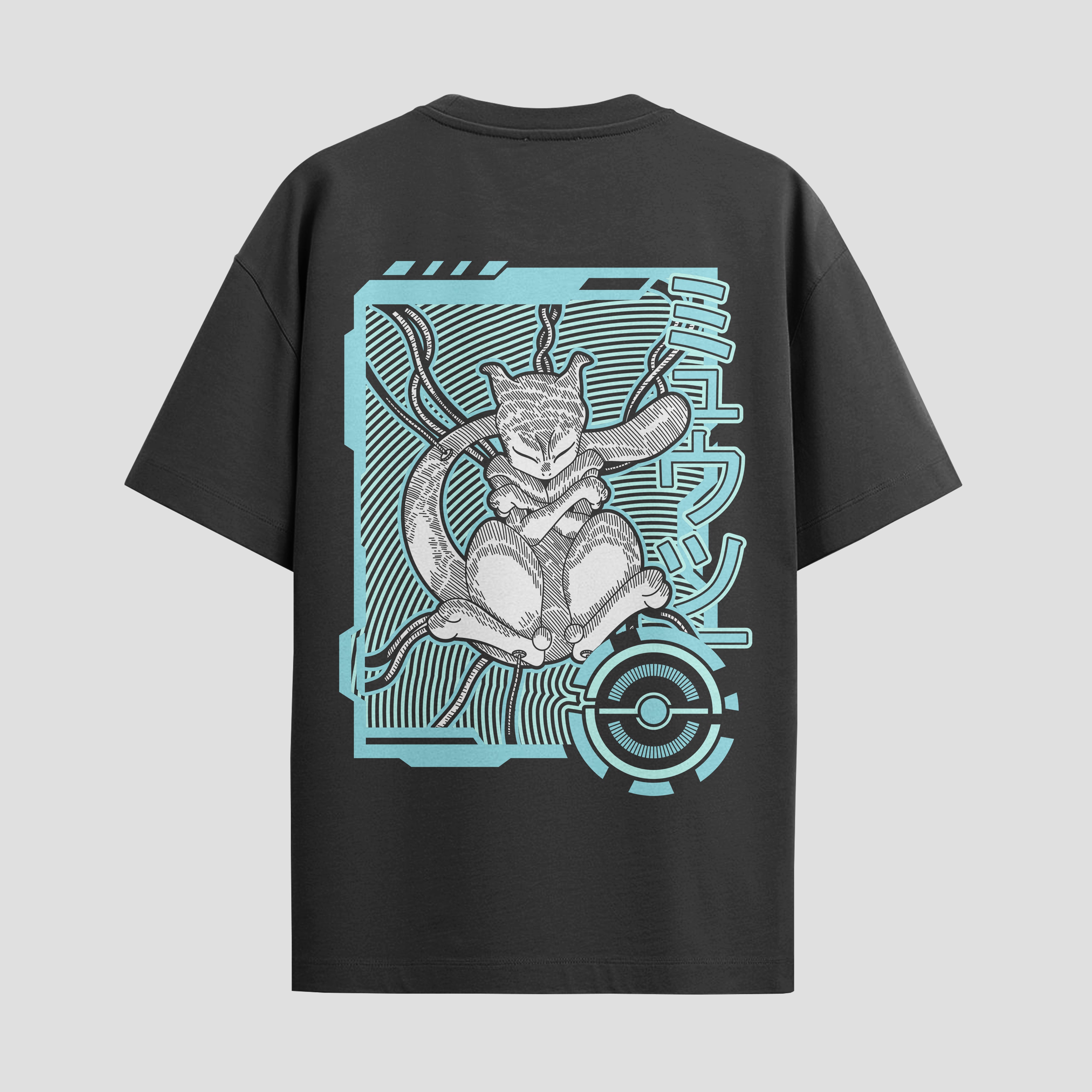 Playera urbana de anime y gaming ExtraLife MX, corte Standard Fit unisex ligero y transpirable en color Deep Black y Pure White, ropa de uso diario para gym y casual.