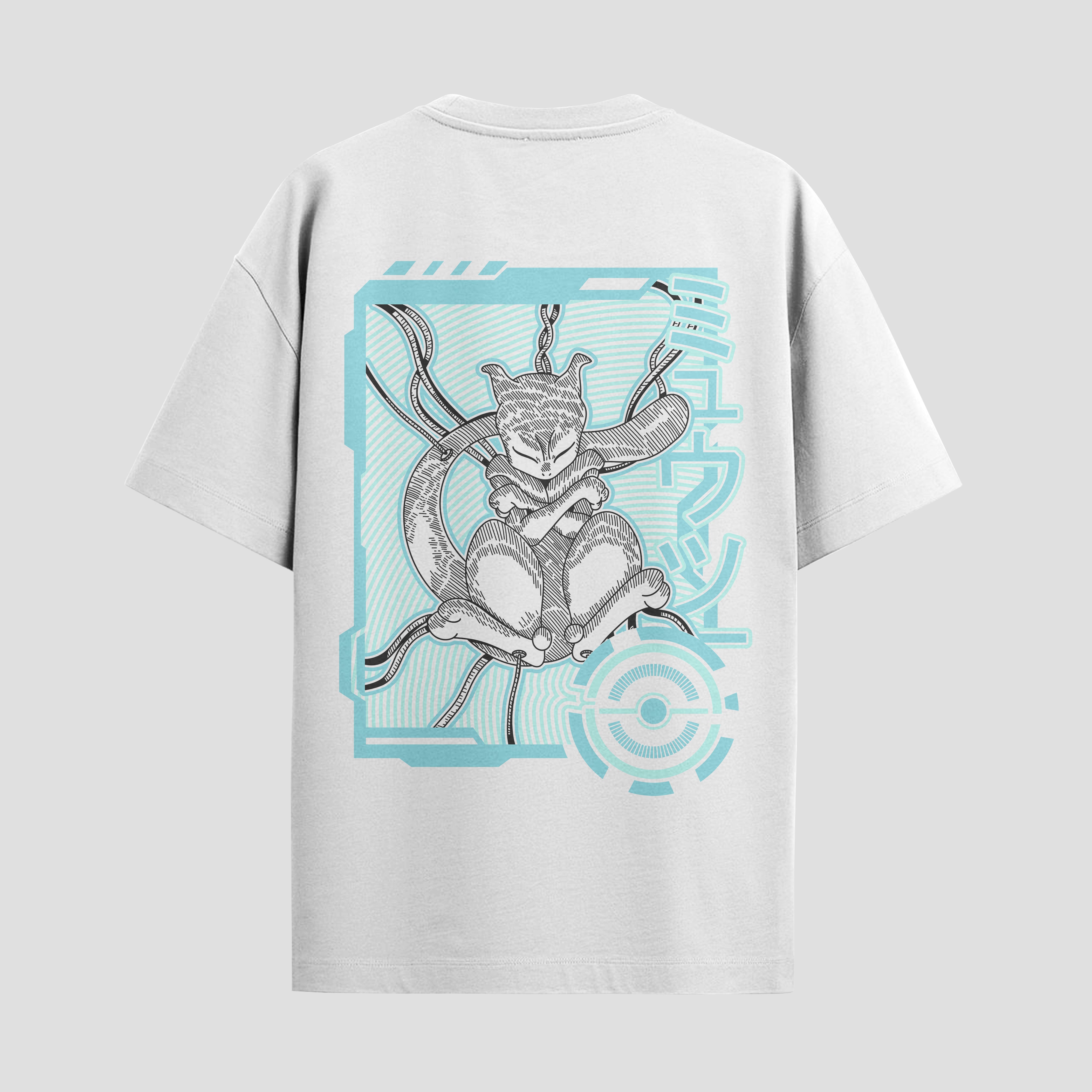 Playera urbana de anime y gaming ExtraLife MX, corte Standard Fit unisex ligero y transpirable en color Deep Black y Pure White, ropa de uso diario para gym y casual.