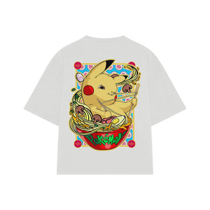 Playera streetwear premium de anime y gaming ExtraLife MX, corte oversized drop shoulder ligero y fresco en color Deep Black y Off-White, moda urbana mexicana de culto.