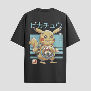Playera urbana de anime y gaming ExtraLife MX, corte Standard Fit unisex ligero y transpirable en color Deep Black y Pure White, ropa de uso diario para gym y casual.