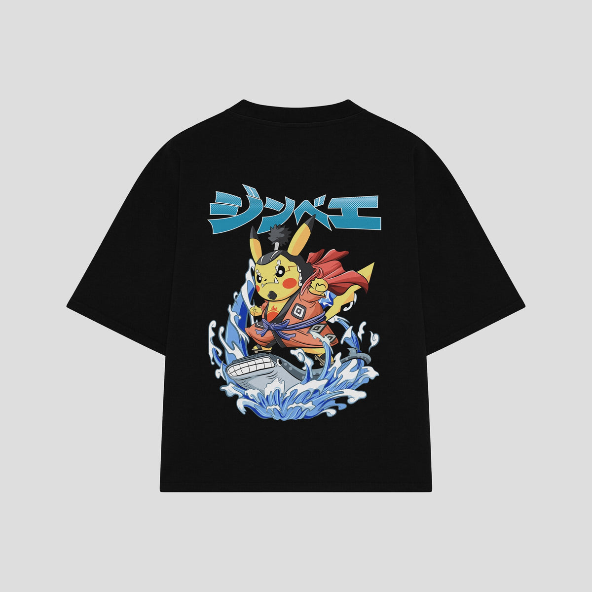 Playera streetwear premium de anime y gaming ExtraLife MX, corte oversized drop shoulder ligero y fresco en color Deep Black y Off-White, moda urbana mexicana de culto.