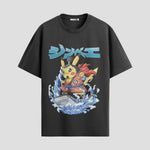 Playera urbana de anime y gaming ExtraLife MX, corte Standard Fit unisex ligero y transpirable en color Deep Black y Pure White, ropa de uso diario para gym y casual.