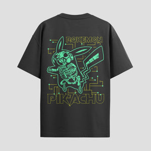 Playera urbana de anime y gaming ExtraLife MX, corte Standard Fit unisex ligero y transpirable en color Deep Black y Pure White, ropa de uso diario para gym y casual.