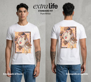 El Mundo Entrenador | La Rabia Evolucionada #03547 - Playera Standard Fit | Pure White - Foto en modelo