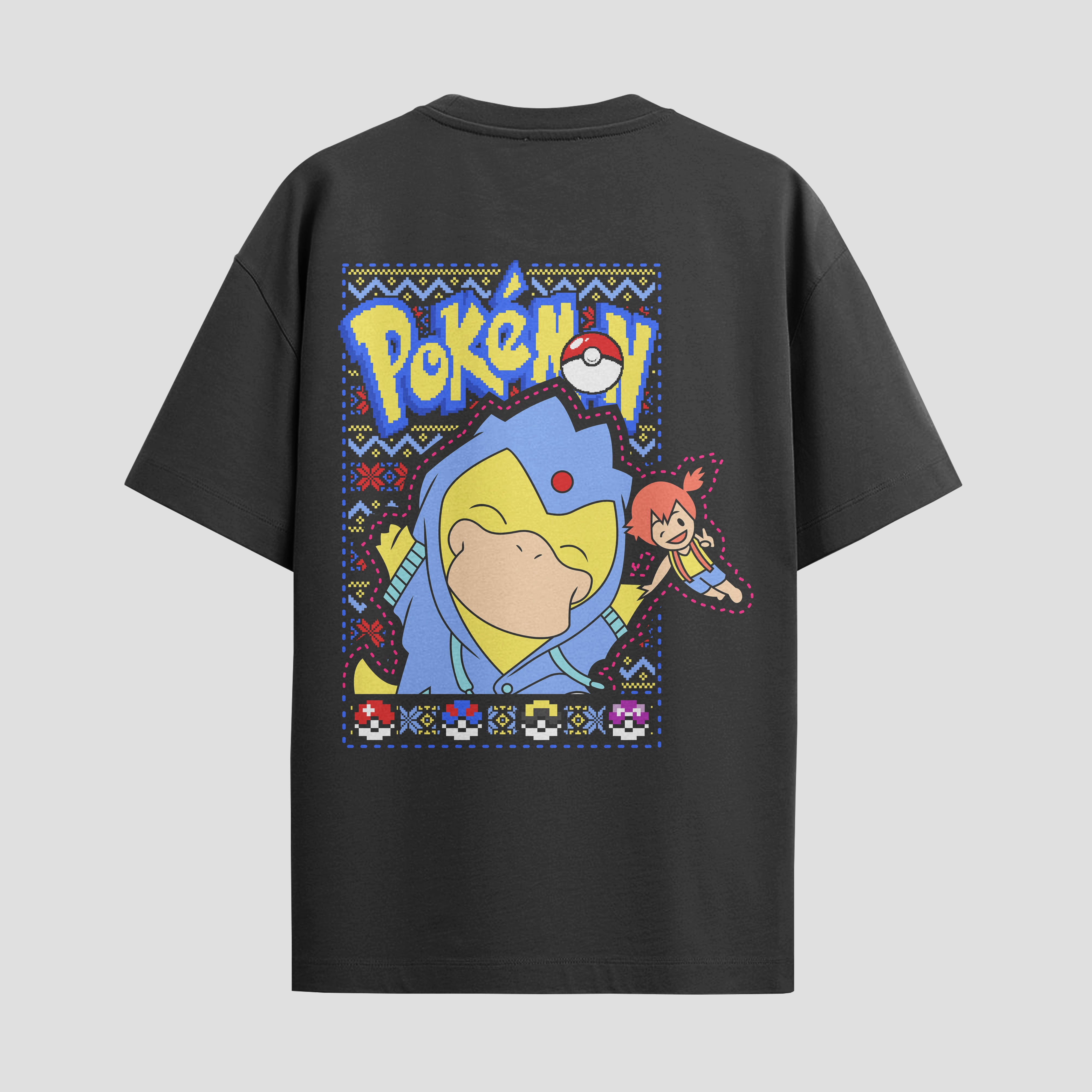 Playera urbana de anime y gaming ExtraLife MX, corte Standard Fit unisex ligero y transpirable en color Deep Black y Pure White, ropa de uso diario para gym y casual.