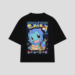 Playera streetwear premium de anime y gaming ExtraLife MX, corte oversized drop shoulder ligero y fresco en color Deep Black y Off-White, moda urbana mexicana de culto.