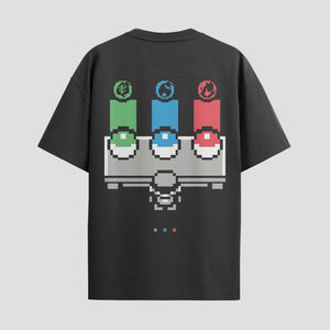 Playera urbana de anime y gaming ExtraLife MX, corte Standard Fit unisex ligero y transpirable en color Deep Black y Pure White, ropa de uso diario para gym y casual.