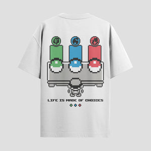 Playera urbana de anime y gaming ExtraLife MX, corte Standard Fit unisex ligero y transpirable en color Deep Black y Pure White, ropa de uso diario para gym y casual.