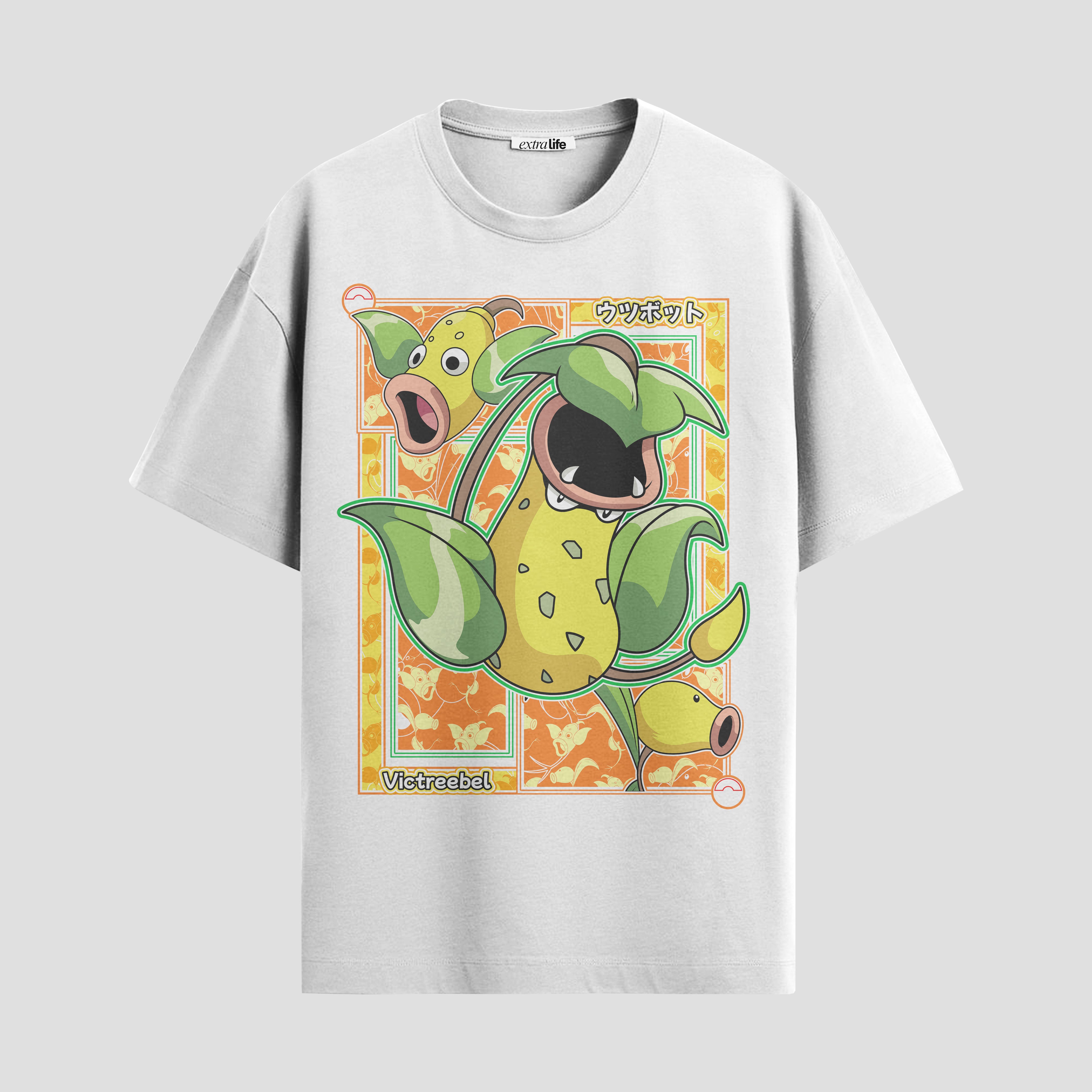 Playera urbana de anime y gaming ExtraLife MX, corte Standard Fit unisex ligero y transpirable en color Deep Black y Pure White, ropa de uso diario para gym y casual.