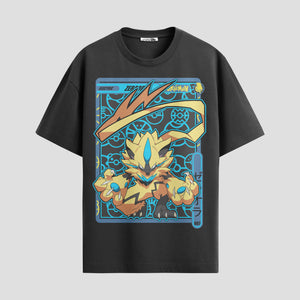 Playera urbana de anime y gaming ExtraLife MX, corte Standard Fit unisex ligero y transpirable en color Deep Black y Pure White, ropa de uso diario para gym y casual.