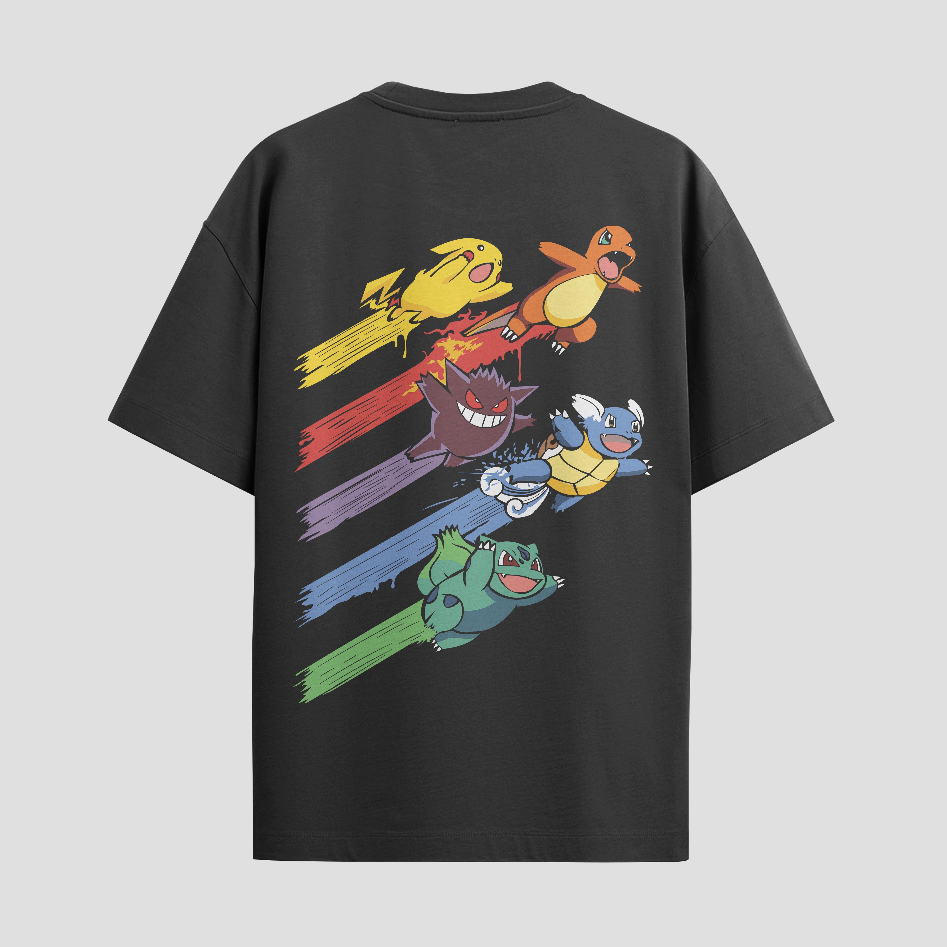 Playera urbana de anime y gaming ExtraLife MX, corte Standard Fit unisex ligero y transpirable en color Deep Black y Pure White, ropa de uso diario para gym y casual.