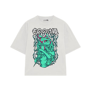 Playera streetwear premium de anime y gaming ExtraLife MX, corte oversized drop shoulder ligero y fresco en color Deep Black y Off-White, moda urbana mexicana de culto.