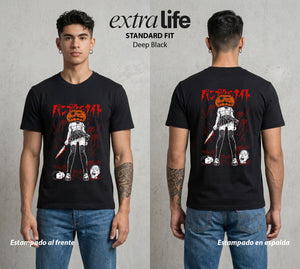 La Noche de la Calabaza | La Calabaza de la Muerte #03590 - Playera Standard Fit | Deep Black - Foto en modelo