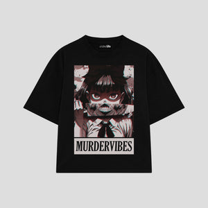 Playera streetwear premium de anime y gaming ExtraLife MX, corte oversized drop shoulder ligero y fresco en color Deep Black y Off-White, moda urbana mexicana de culto.