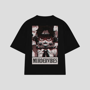 Playera streetwear premium de anime y gaming ExtraLife MX, corte oversized drop shoulder ligero y fresco en color Deep Black y Off-White, moda urbana mexicana de culto.