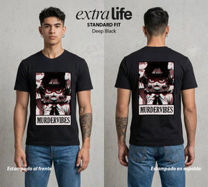 La Noche de la Calabaza | El Terror de la Noche #03592 - Playera Classic Premium | Deep Black - Foto en modelo