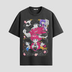 Playera urbana de anime y gaming ExtraLife MX, corte Standard Fit unisex ligero y transpirable en color Deep Black y Pure White, ropa de uso diario para gym y casual.