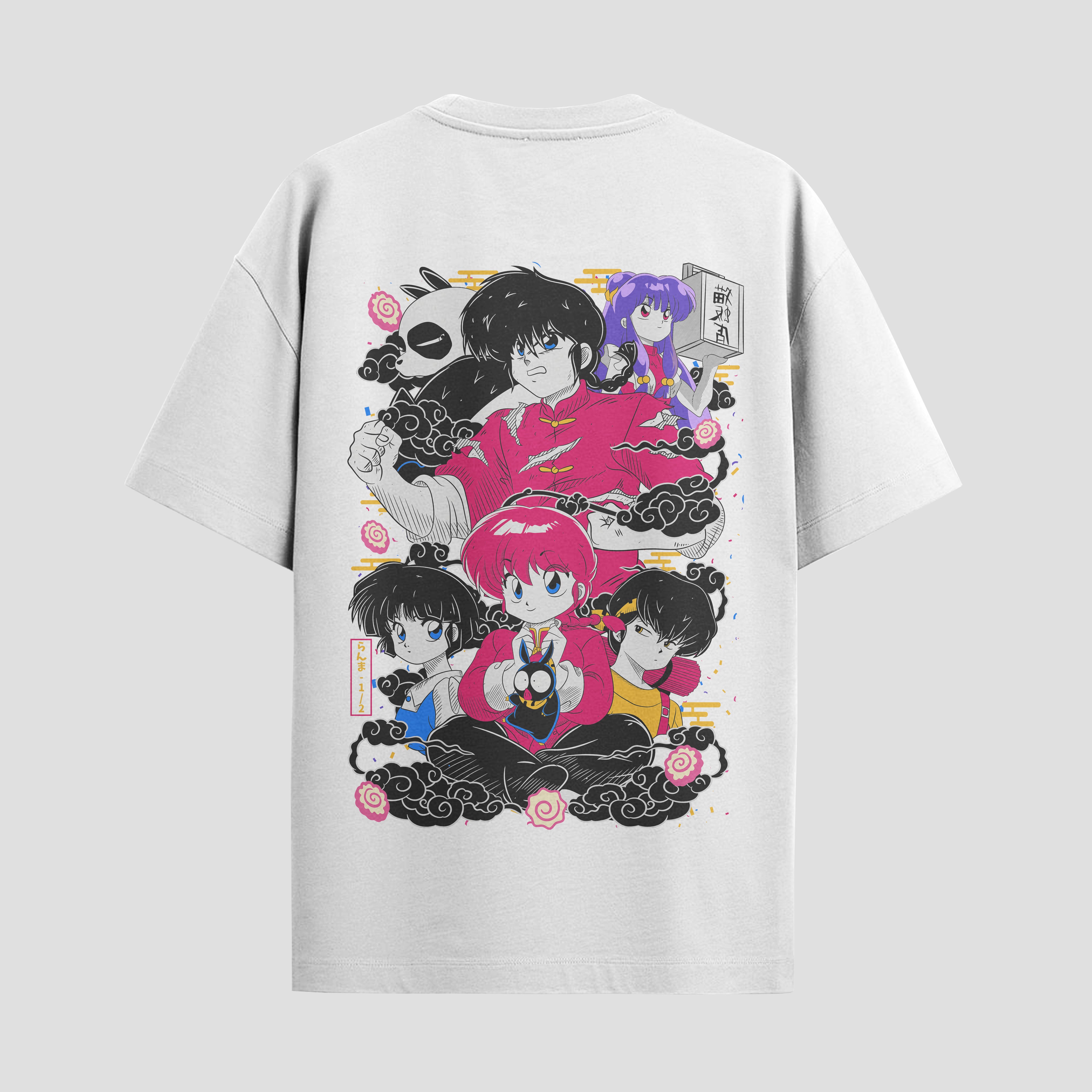 Playera urbana de anime y gaming ExtraLife MX, corte Standard Fit unisex ligero y transpirable en color Deep Black y Pure White, ropa de uso diario para gym y casual.