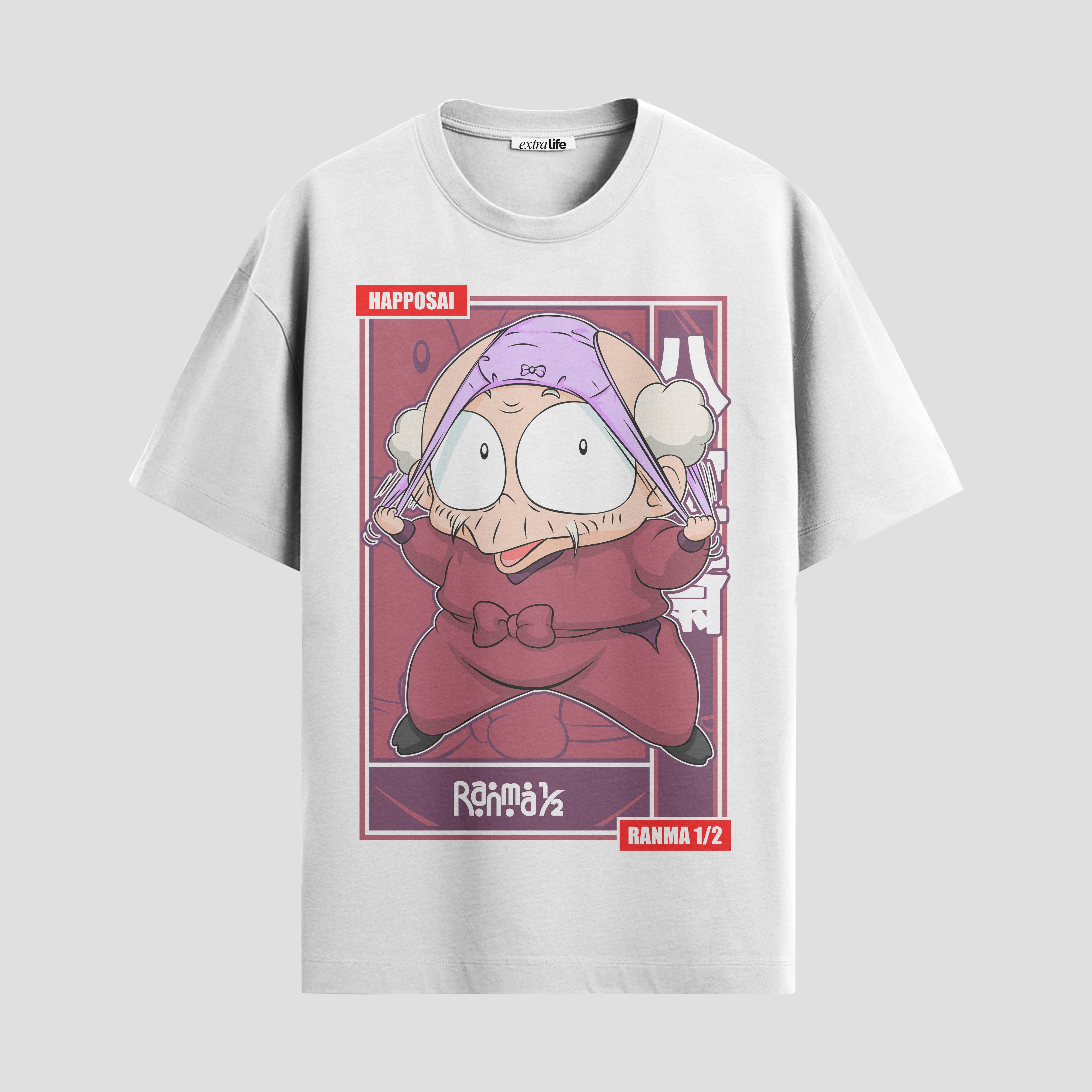 Playera urbana de anime y gaming ExtraLife MX, corte Standard Fit unisex ligero y transpirable en color Deep Black y Pure White, ropa de uso diario para gym y casual.