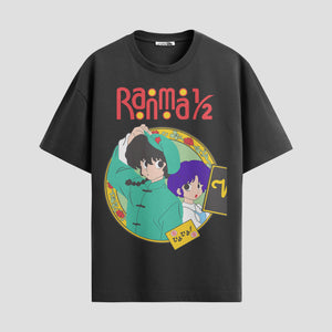 Playera urbana de anime y gaming ExtraLife MX, corte Standard Fit unisex ligero y transpirable en color Deep Black y Pure White, ropa de uso diario para gym y casual.