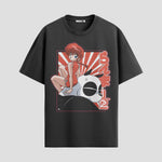 Playera urbana de anime y gaming ExtraLife MX, corte Standard Fit unisex ligero y transpirable en color Deep Black y Pure White, ropa de uso diario para gym y casual.