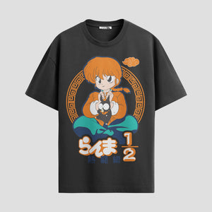 Playera urbana de anime y gaming ExtraLife MX, corte Standard Fit unisex ligero y transpirable en color Deep Black y Pure White, ropa de uso diario para gym y casual.