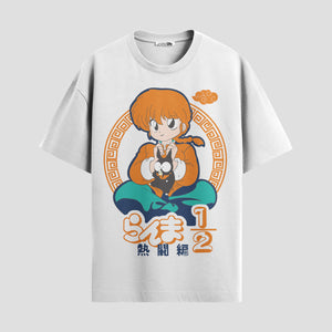 Playera urbana de anime y gaming ExtraLife MX, corte Standard Fit unisex ligero y transpirable en color Deep Black y Pure White, ropa de uso diario para gym y casual.