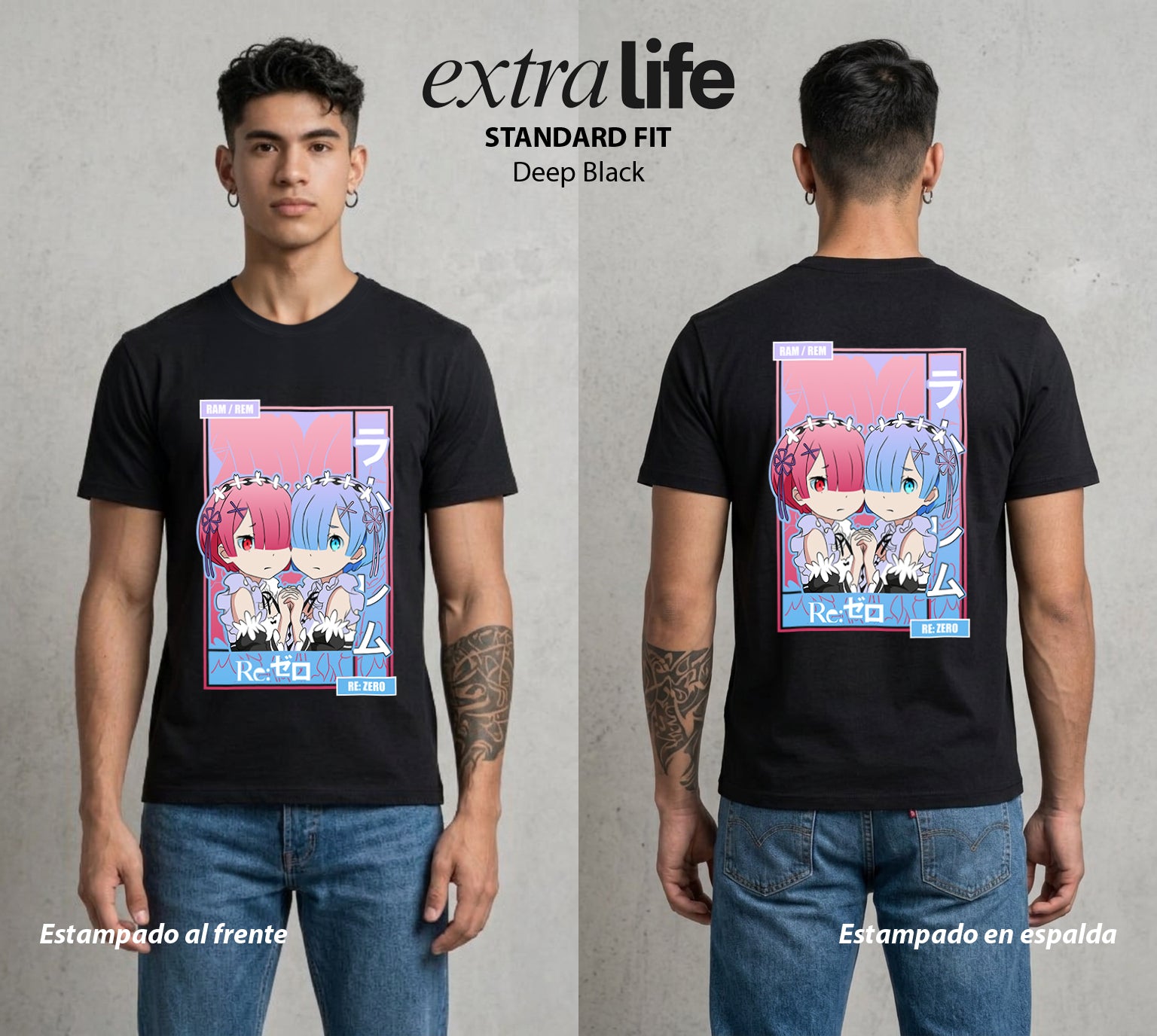 El Regreso del Tiempo | La Dama del Servicio #03615 - Playera Standard Fit | Deep Black - Foto en modelo