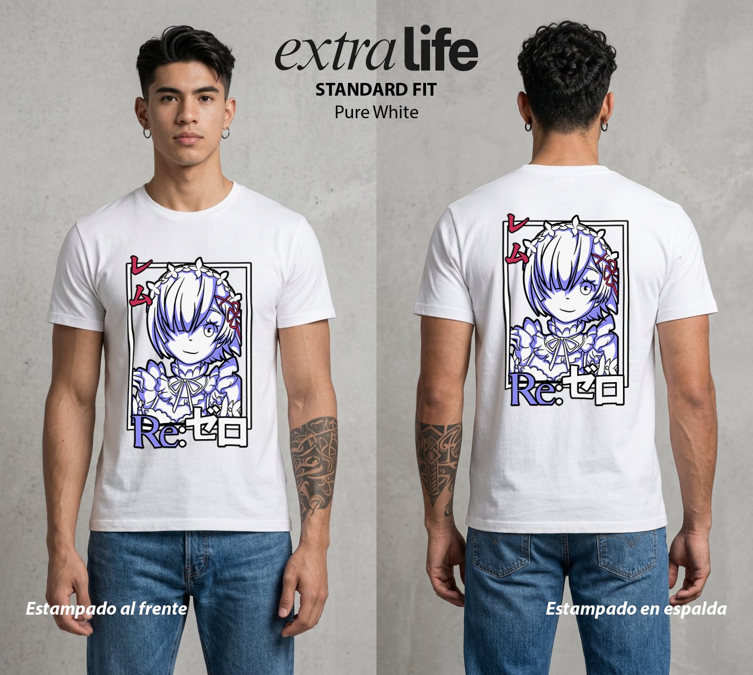 El Regreso del Tiempo | La Dama del Servicio #03617 - Playera Standard Fit | Pure White - Foto en modelo