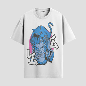 Playera urbana de anime y gaming ExtraLife MX, corte Standard Fit unisex ligero y transpirable en color Deep Black y Pure White, ropa de uso diario para gym y casual.