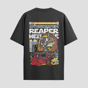 Playera urbana de anime y gaming ExtraLife MX, corte Standard Fit unisex ligero y transpirable en color Deep Black y Pure White, ropa de uso diario para gym y casual.