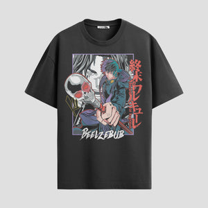 Playera urbana de anime y gaming ExtraLife MX, corte Standard Fit unisex ligero y transpirable en color Deep Black y Pure White, ropa de uso diario para gym y casual.