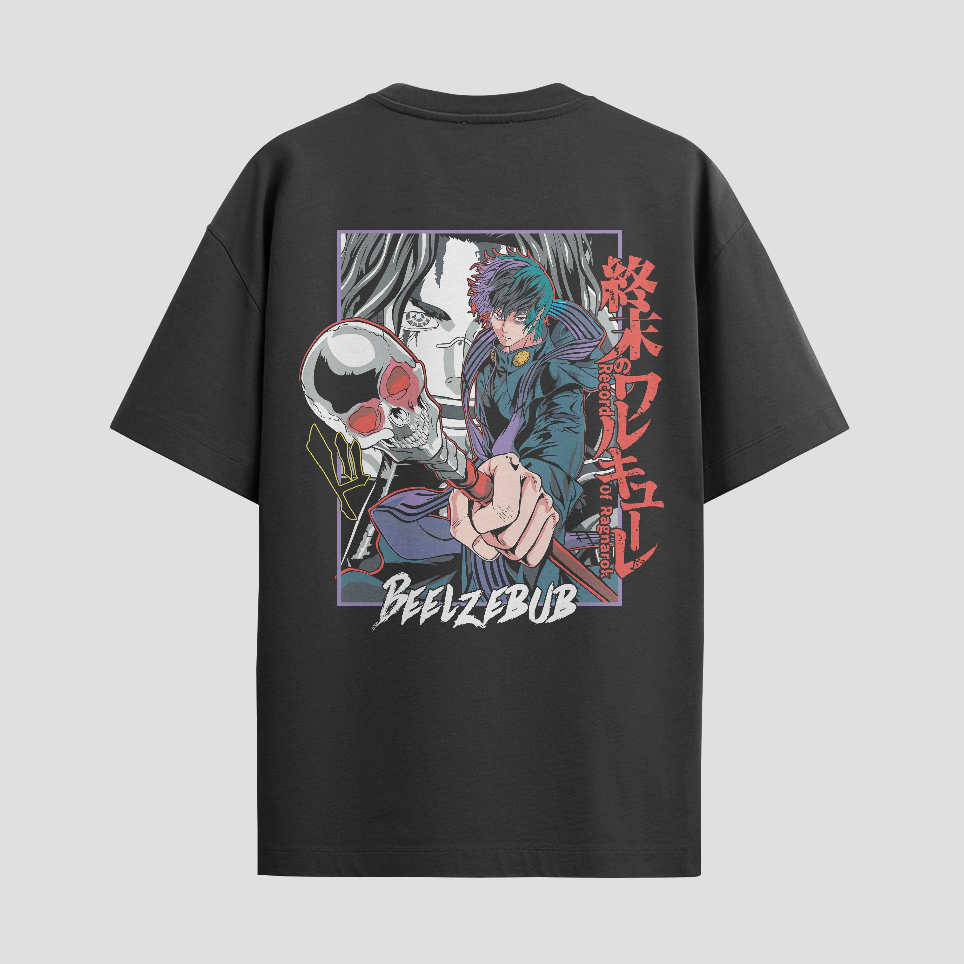Playera urbana de anime y gaming ExtraLife MX, corte Standard Fit unisex ligero y transpirable en color Deep Black y Pure White, ropa de uso diario para gym y casual.