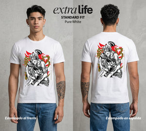 El Torneo de los Dioses | El Zen del Combate #03631 - Playera Standard Fit | Pure White - Foto en modelo