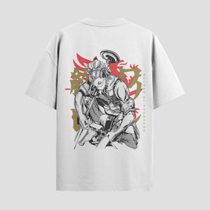 Playera urbana de anime y gaming ExtraLife MX, corte Standard Fit unisex ligero y transpirable en color Deep Black y Pure White, ropa de uso diario para gym y casual.