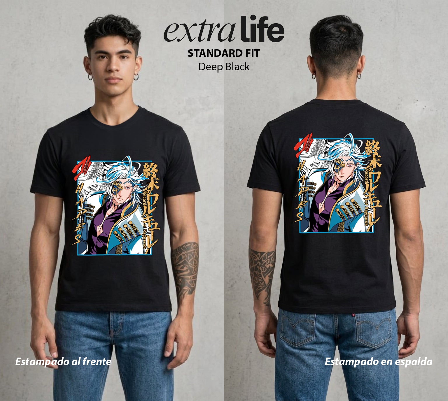 El Torneo de los Dioses | El Señor del Submundo #03633 - Playera Standard Fit | Deep Black - Foto en modelo