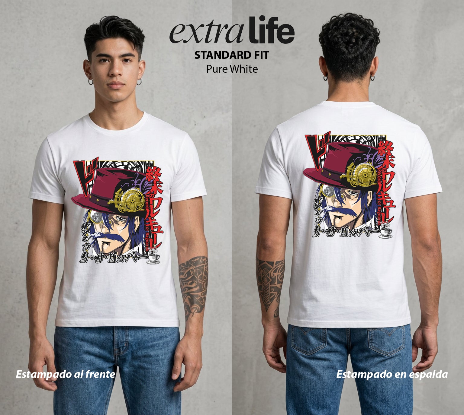 El Torneo de los Dioses | El Asesino de Londres #03635 - Playera Standard Fit | Pure White - Foto en modelo