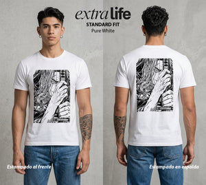 El Torneo de los Dioses | La Flor del Samurai #03636 - Playera Standard Fit | Pure White - Foto en modelo