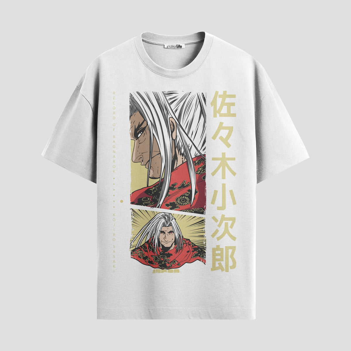 Playera urbana de anime y gaming ExtraLife MX, corte Classic Premium unisex ligero y transpirable en color Deep Black y Pure White, ropa de uso diario para gym y casual.