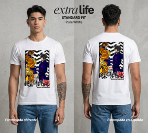 El Torneo de los Dioses | Rayo y Moscas #03640 - Playera Standard Fit | Pure White - Foto en modelo
