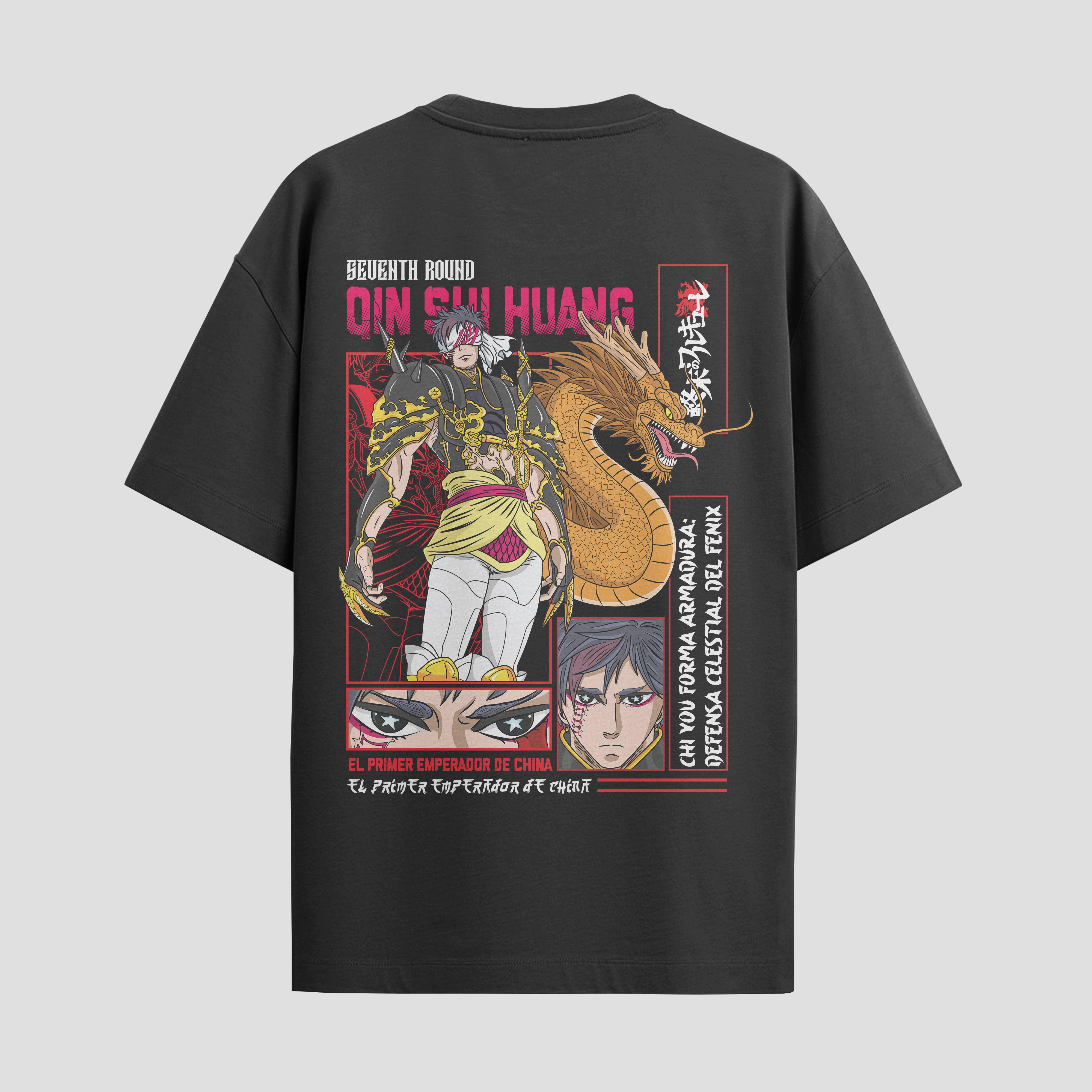 Playera urbana de anime y gaming ExtraLife MX, corte Standard Fit unisex ligero y transpirable en color Deep Black y Pure White, ropa de uso diario para gym y casual.