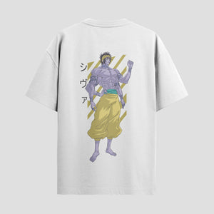 Playera urbana de anime y gaming ExtraLife MX, corte Standard Fit unisex ligero y transpirable en color Deep Black y Pure White, ropa de uso diario para gym y casual.