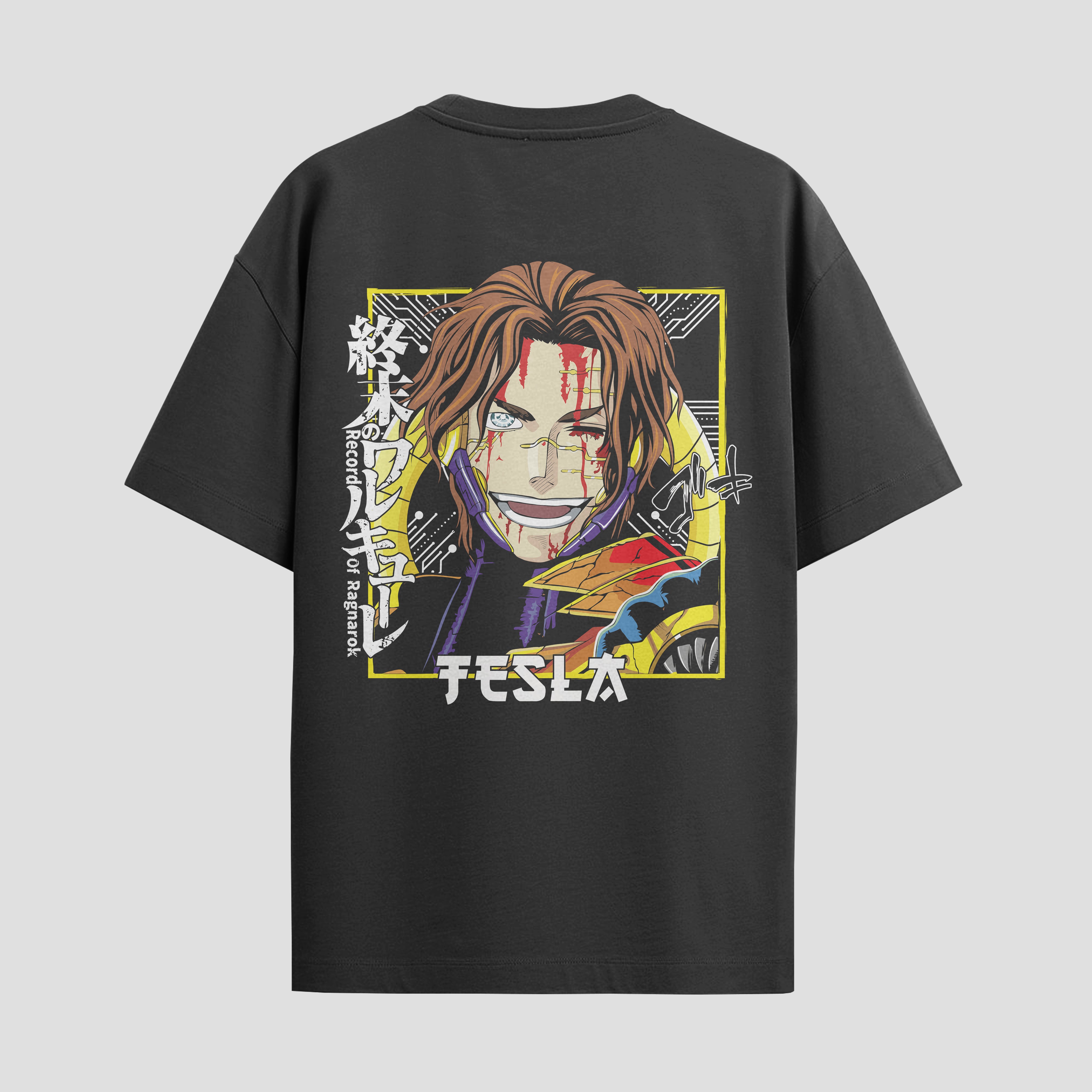 Playera urbana de anime y gaming ExtraLife MX, corte Standard Fit unisex ligero y transpirable en color Deep Black y Pure White, ropa de uso diario para gym y casual.
