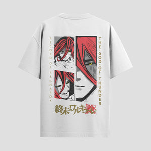 Playera urbana de anime y gaming ExtraLife MX, corte Standard Fit unisex ligero y transpirable en color Deep Black y Pure White, ropa de uso diario para gym y casual.