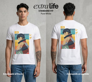 El Abismo sin Fondo | El Robot del Abismo #03655 - Playera Standard Fit | Pure White - Foto en modelo
