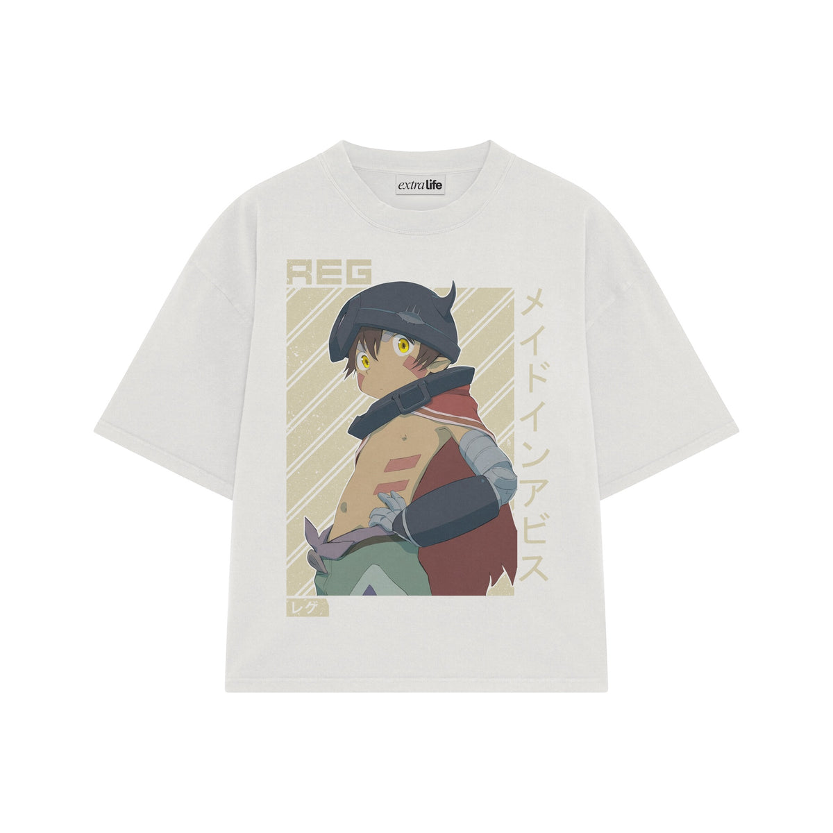 Playera streetwear premium de anime y gaming ExtraLife MX, corte oversized drop shoulder ligero y fresco en color Deep Black y Off-White, moda urbana mexicana de culto.