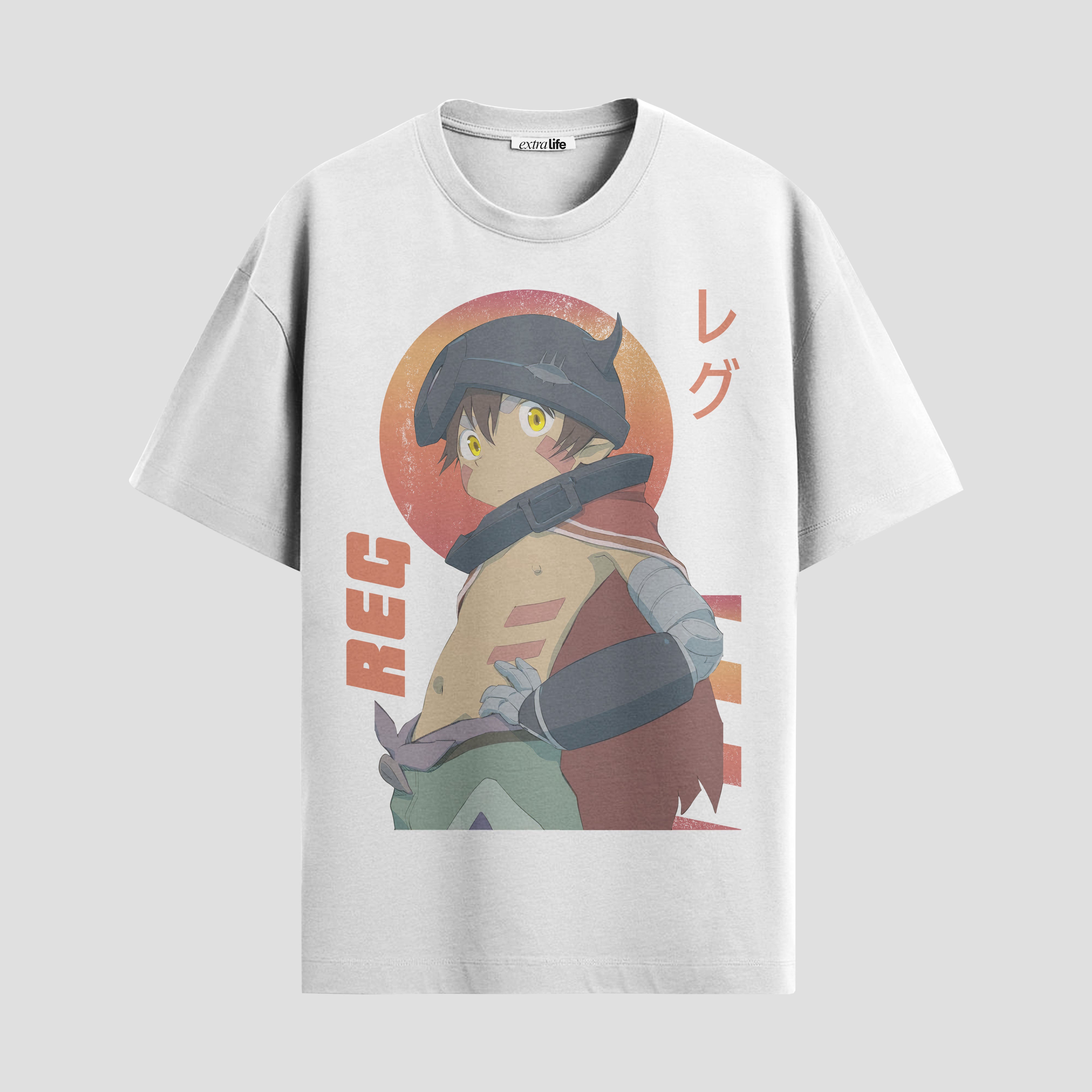 Playera urbana de anime y gaming ExtraLife MX, corte Standard Fit unisex ligero y transpirable en color Deep Black y Pure White, ropa de uso diario para gym y casual.