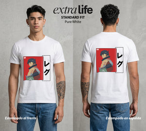 El Abismo sin Fondo | El Robot del Abismo #03659 - Playera Standard Fit | Pure White - Foto en modelo