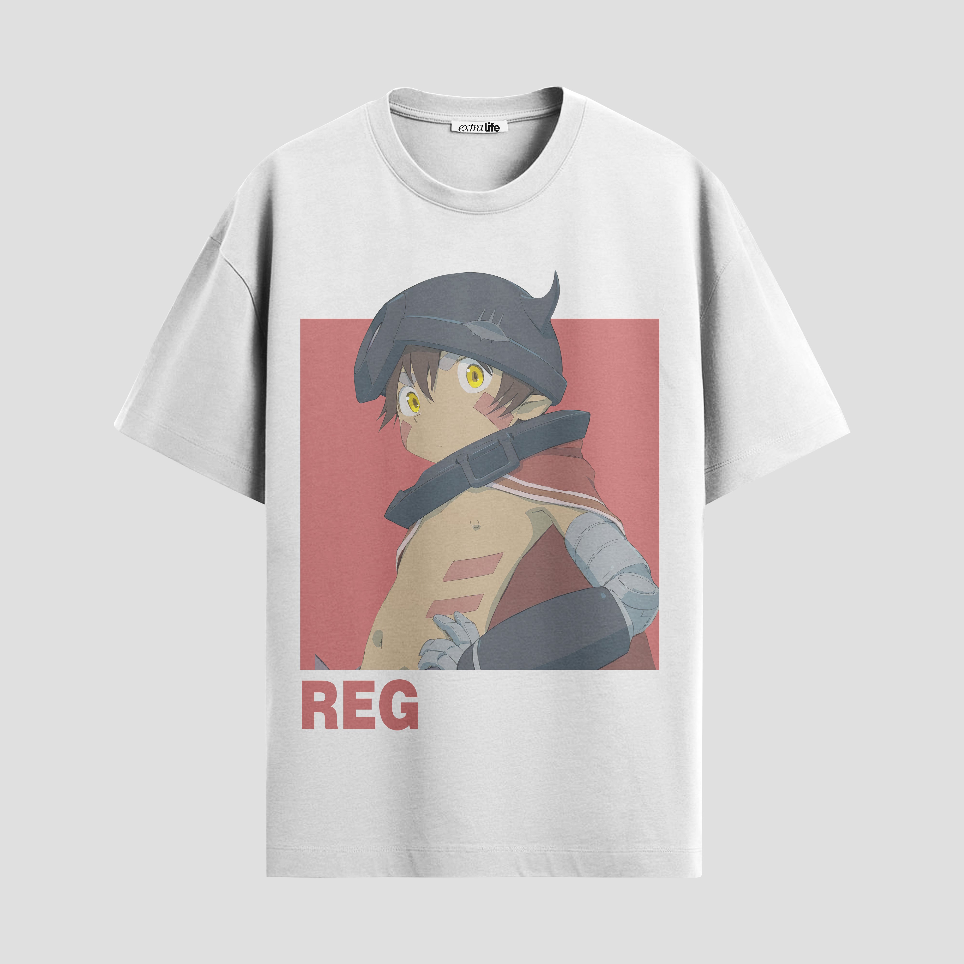 Playera urbana de anime y gaming ExtraLife MX, corte Standard Fit unisex ligero y transpirable en color Deep Black y Pure White, ropa de uso diario para gym y casual.