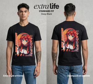 El Club del Diablo | La Reina del Diablo #03671 - Playera Standard Fit | Deep Black - Foto en modelo